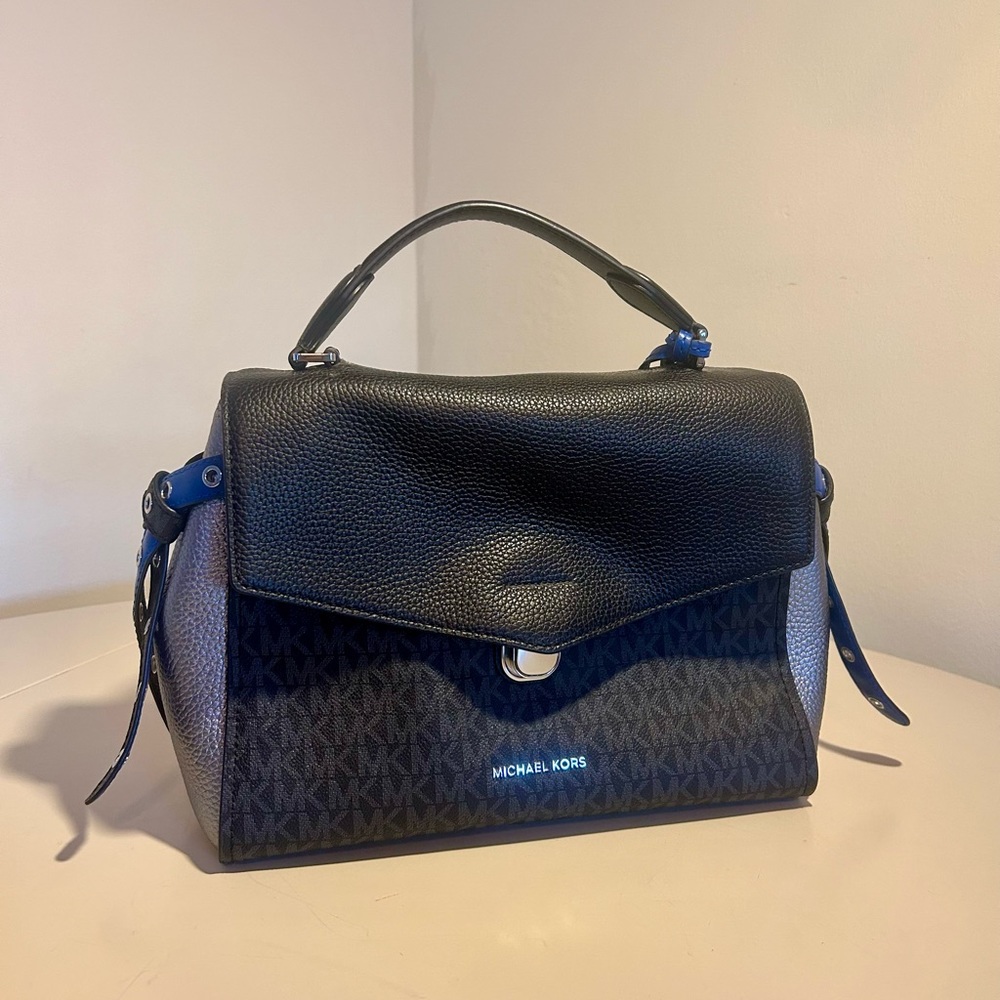 Michael Kors Bristol Logo Leather Satchel in Medium